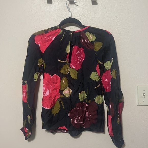 Kate Spade‎ Just Rosy Keyhole Top Silk Size XXS - Picture 8 of 10
